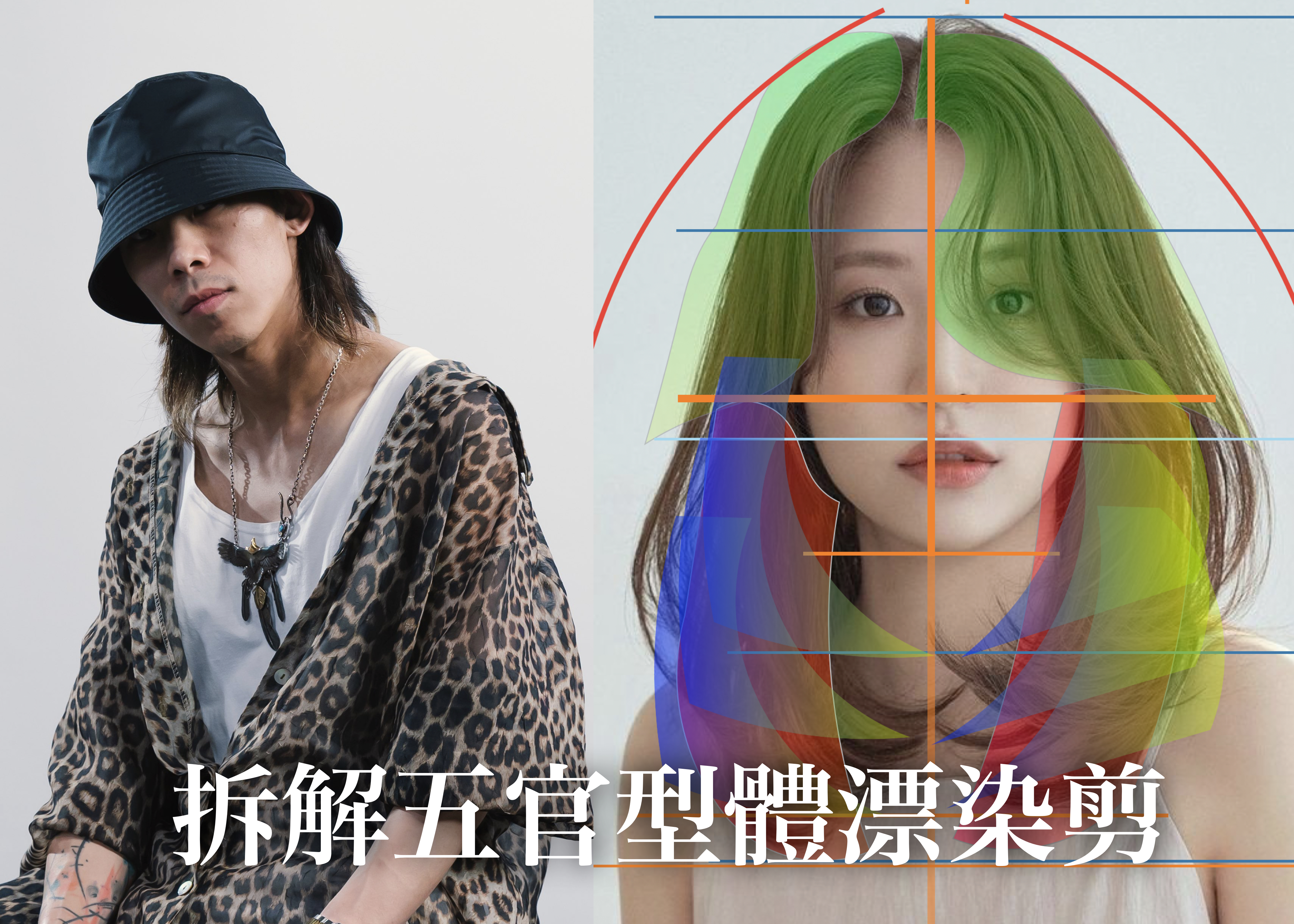 拆解五官型體漂染剪